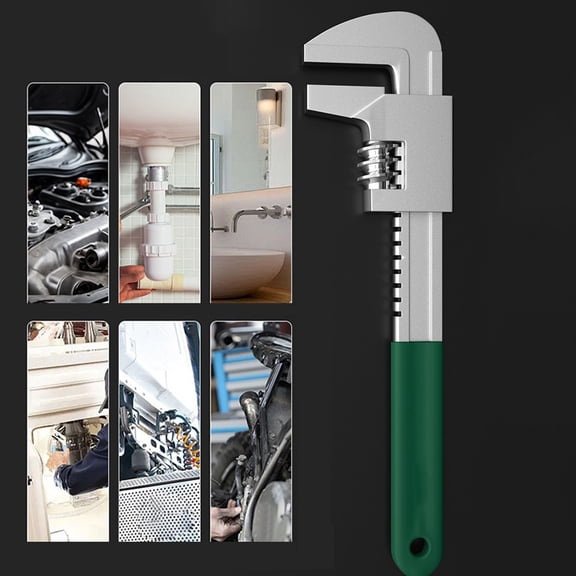 F Type Adjustable Wrench Large Opening Bathroom Wrench Pipe Pliers Wrench 15Inch Fangkenuo
