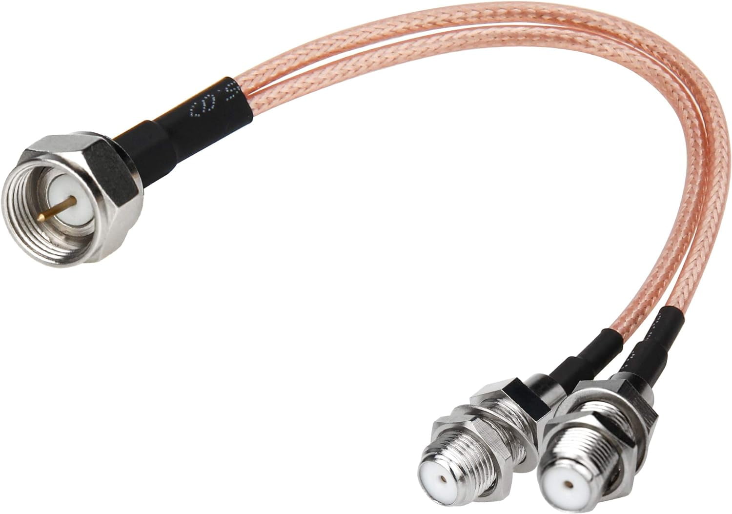 Totowood F Male to F Dual Female RG316 Coaxial Cable Connector