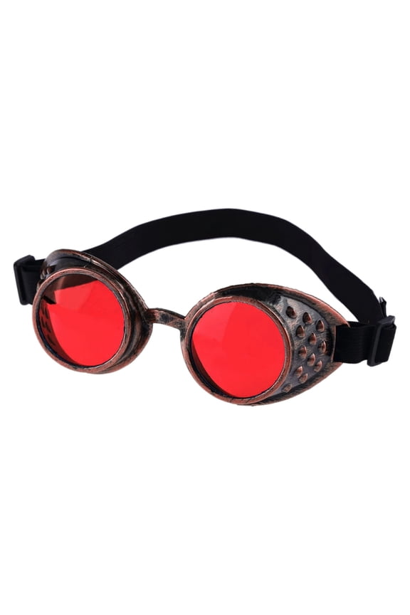 F Vintage Goggles Welding Punk Glasses Retro Steampunk Goggles Womens Aviator Sunglasses Plastic Victorian Goggles for Cospaly Festival Holiday Costumes One Size