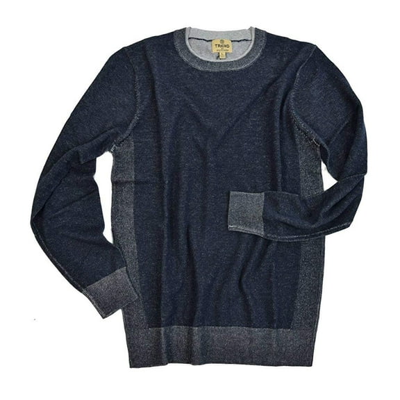 F/X Fusion Men's 101TR. Luxury Fitted Ribbed Crew Neck Sweater - Charcoal Heather - 2XL