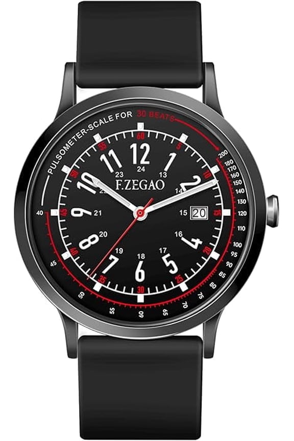 Nurse Watch with Second Hand Nursing Women Men, 50M Waterproof Watches for Swimming 12/24 Hour Military Time Luminouse Easy Read Dial, Pulsometer Analog Watch for Nurses (Black)