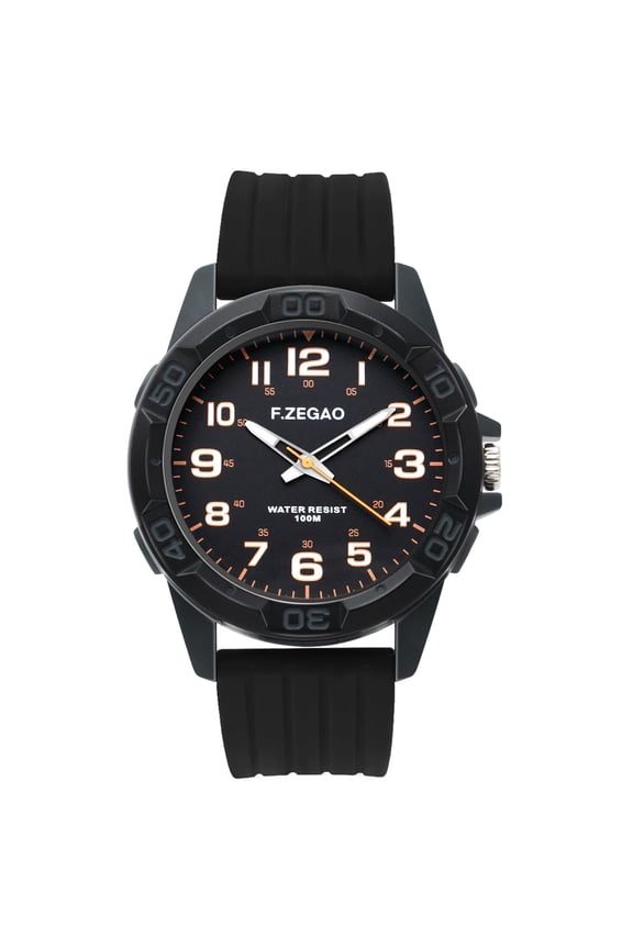 Waterproof Watch for Swimming, 100M Easy Read Free Diving Watch, Unisex Second Hand Diver Analog Watch Men with Large Face, 45mm Diameter