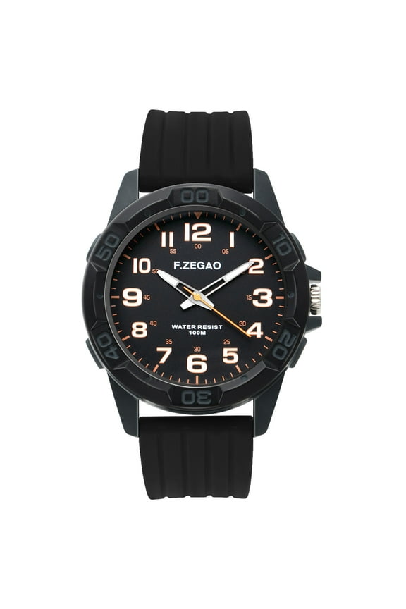 Waterproof Watch for Swimming, 100M Easy Read Free Diving Watch, Unisex Second Hand Diver Analog Watch Men with Large Face, 45mm Diameter