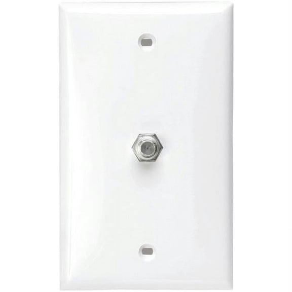 F-connector Wall Plate -white