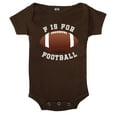 thumbnail image 1 of F is for Football Baby one-piece bodysuit Baby Football Romper, Graphic Baby Jumpers - Espresso CA165FOOTBALL S10 12-18, 1 of 2
