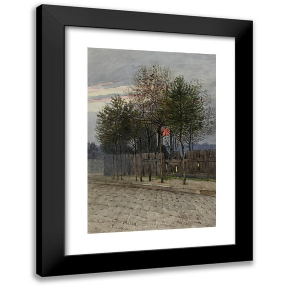 Félix Brard 13x18 Black Modern Framed Museum Art Print Titled - View of the Northwest Side of Rue Lakanal in Grand-Montrouge (1895)