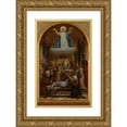 thumbnail image 1 of Félix-Joseph Barrias 11x14 Gold Ornate Wood Frame and Double Matted Museum Art Print Titled - The Unfortunate and the Poor Implore Saint Genevieve Intercessor (1873), 1 of 4