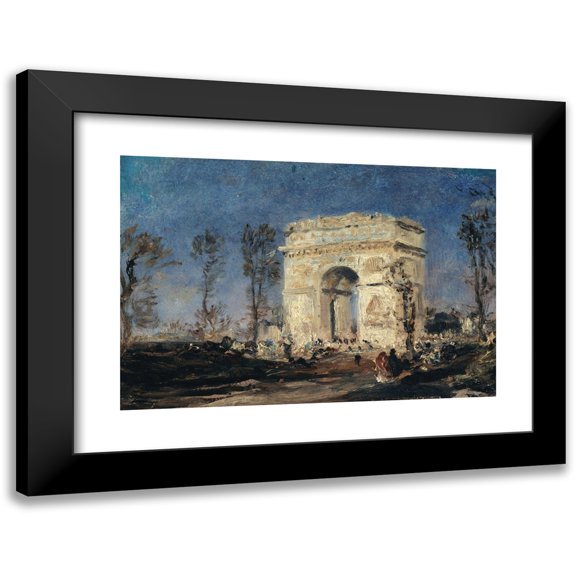 Félix Ziem 14x11 Black Modern Framed Museum Art Print Titled - The Arc De Triomphe De L'Etoile, 8th Arrondissement. (1821-1905)