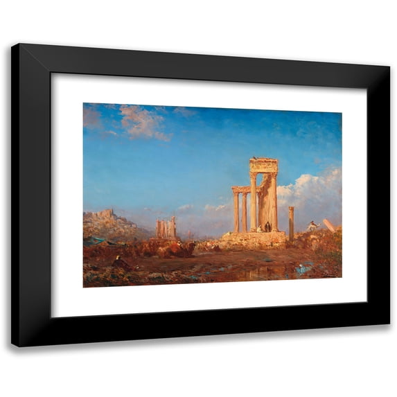 Félix Ziem 18x14 Black Modern Framed Museum Art Print Titled - Ruins, Palmyra