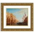 thumbnail image 1 of Félix Ziem 18x15 Gold Ornate Wood Frame and Double Matted Museum Art Print Titled - Place Saint-Marc, Flood of 1863 (After 1863), 1 of 4