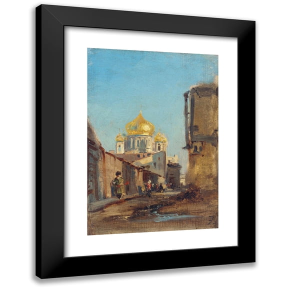 Félix Ziem 18x24 Black Modern Framed Museum Art Print Titled - Tobolsk, Siberia (1844)