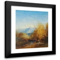 thumbnail image 1 of Félix Ziem 20x24 Black Modern Framed Museum Art Print Titled - A Group of People in a Moutain Landscape, 1 of 5