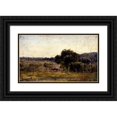 thumbnail image 1 of Félix Ziem 24x16 Black Ornate Framed Double Matted Museum Art Print Titled: La Chaumiere (1850-1860), 1 of 5