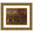 thumbnail image 1 of Félix Ziem 24x20 Gold Ornate Framed and Double Matted Museum Art Print Titled - Day at the England Embassy in Paris (1889), 1 of 4