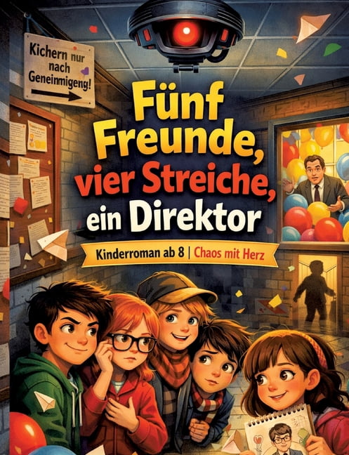Fünf Freunde, vier Streiche, ein Direktor: Kinderroman ab 8 Chaos mit Herz, (Paperback)