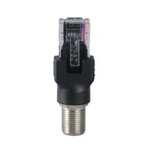 F to RJ45 Converter Adapter R-F Female to RJ45 Male Ethernet Coaxial Coupler Coax Adapters for Line Tester