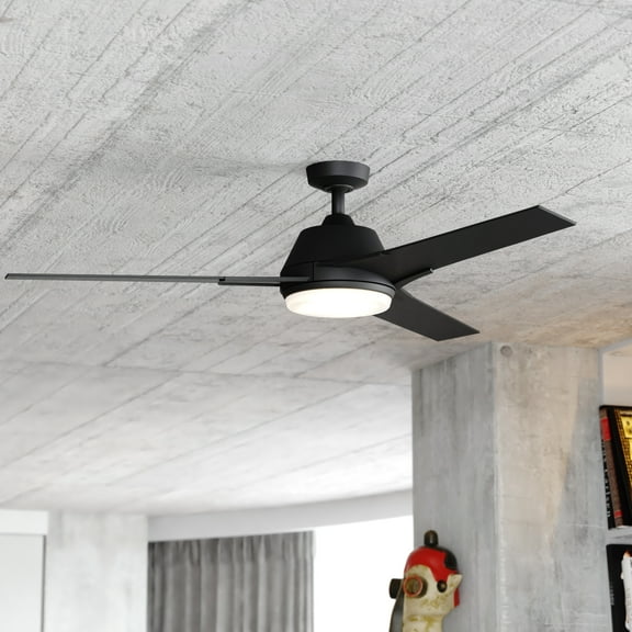 F0108-Vaxcel-Crescent - 3 Blade Ceiling Fan with Light Kit In Contemporary Style-16.75 Inches Tall and 52 Inches Wide