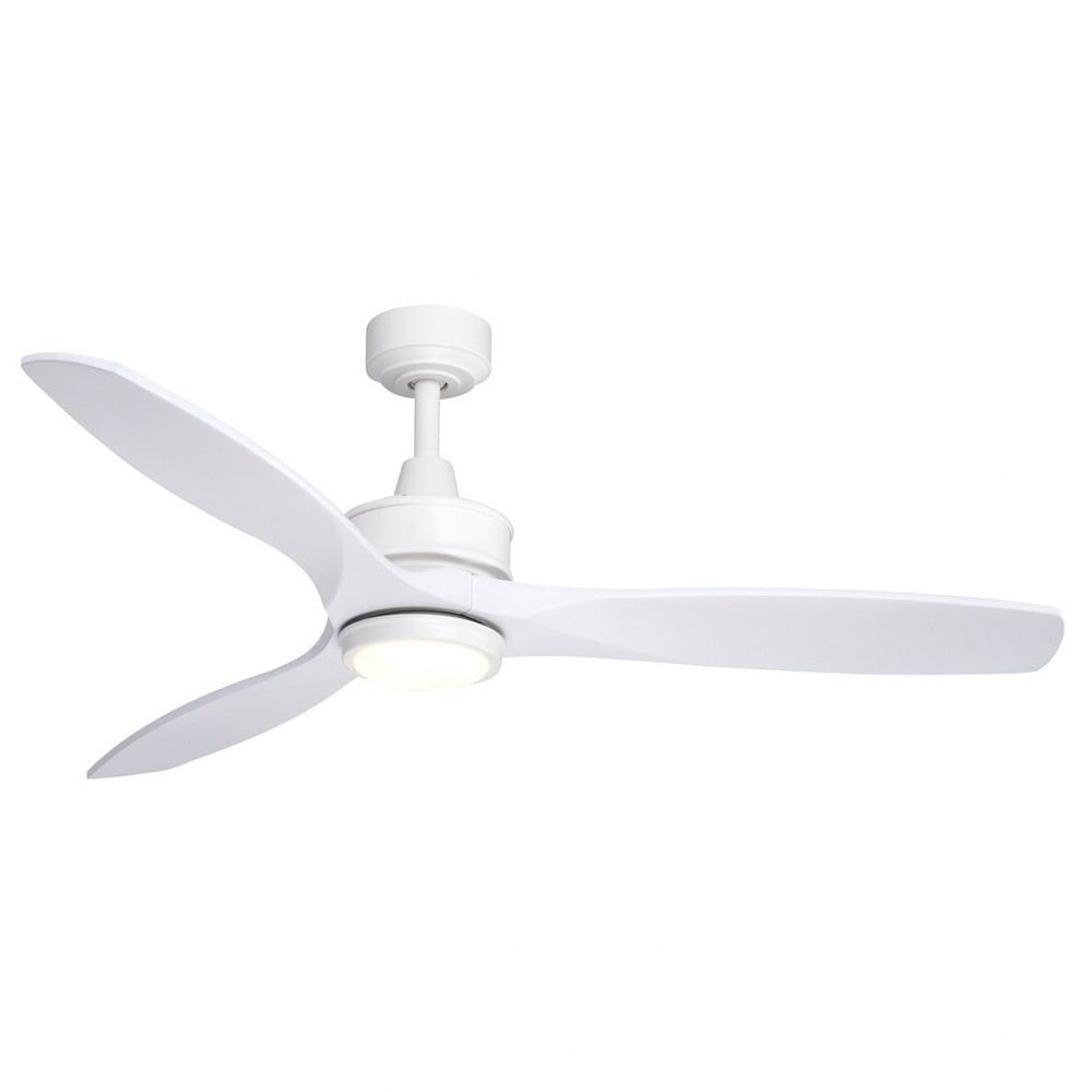 White 52'' Modern Ceiling Fan with LED Light and Remote