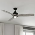 thumbnail image 1 of Vaxcel Curtiss 52-in. Black Contemporary Indoor Outdoor Propeller Ceiling Fan with Wood Blades, Integrated LED Light Kit and Remote, 1 of 9