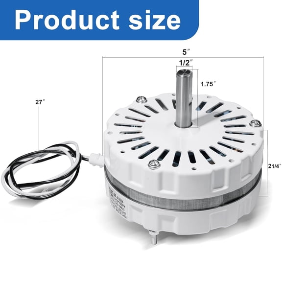 F0510B2944 Attic Ventilation Fan Motor, Compatible with Lomanco 2000 and 1800 Series Attic Ventilation Motors, Replacement F0510B2497 A0416B2059 A0510B2389 (Universal Kit Included)