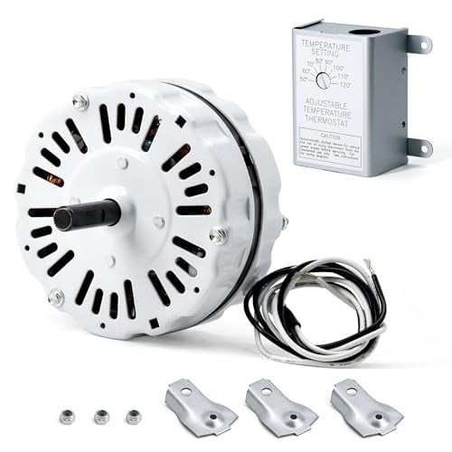 F0510B2944 F0510B2497 Power Vent Attic Fan Motor and Adjustable Thermostat Control Replacement for 1800 & 2000 Series Roof Ventilator$$Tools & Hardware Other