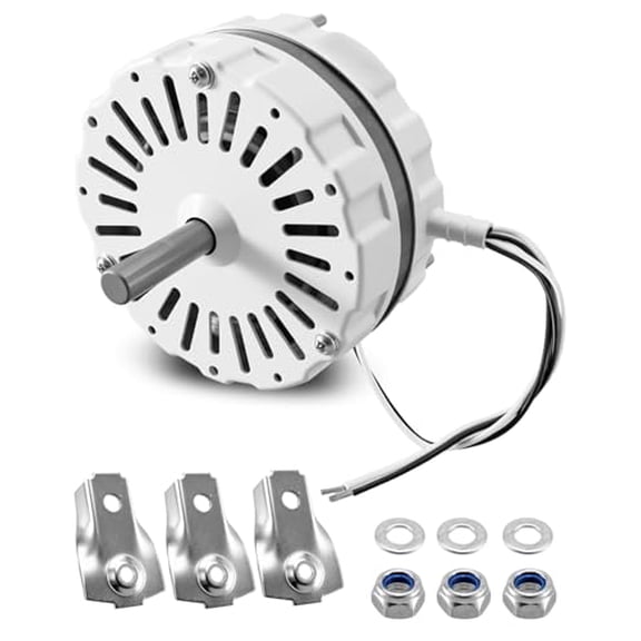 F0510B2944 F0510B2497 Power Vent Attic Fan Motor Fit for 2000 and 1800 Series Attic Ventilation Motors, 120V 60Hz 3.4A 5/8ft 1100rpm 1/10HP Replace A0416B2059 A0510B2389