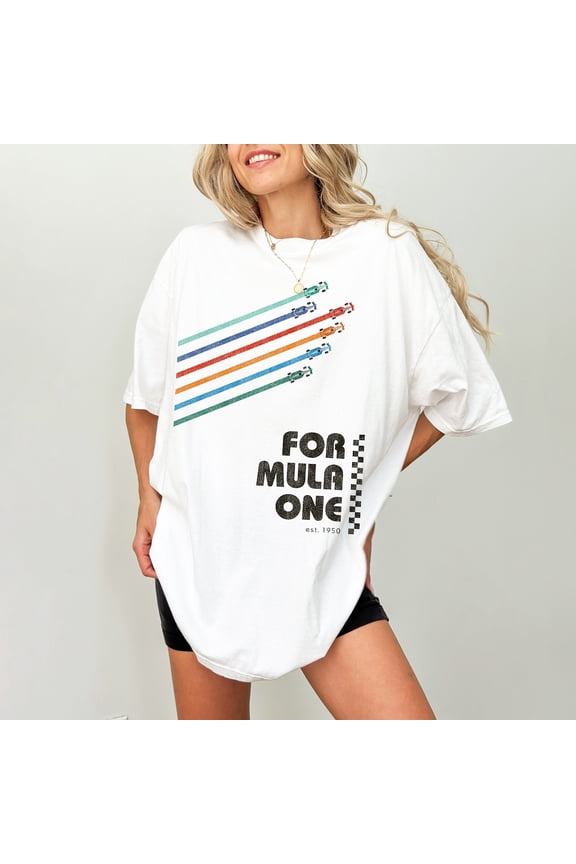 F1 '50's' Vintage Style Unisex T-shirt Formula One Gift F1 Merch Shirt