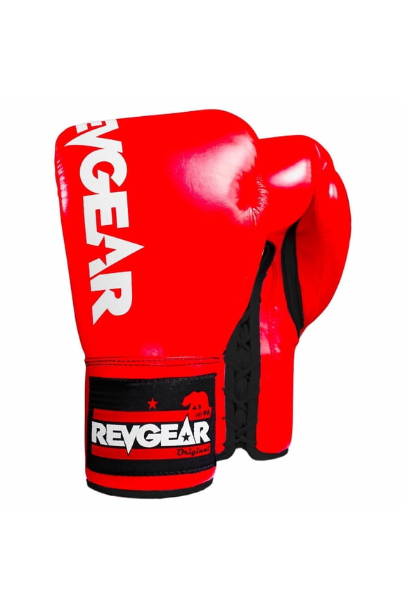 F1 Competitor Lace Boxing Gloves - Red
