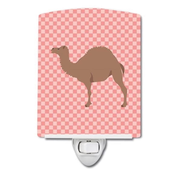 F1 Hybrid Camel Pink Check Ceramic Night Light