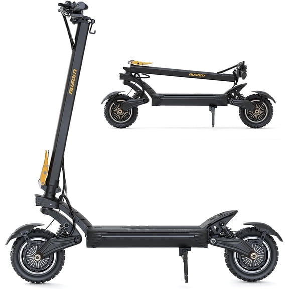 Ausom F1 MAX off Road 1400Wx2 Electric Scooter for Adults, 62 Miles Range, 45 mph Speed, 72% Uphill, E-ABS & Hydraulic Brakes, NFC Lock, Foldable E-Scooter with Lighting for Commuting