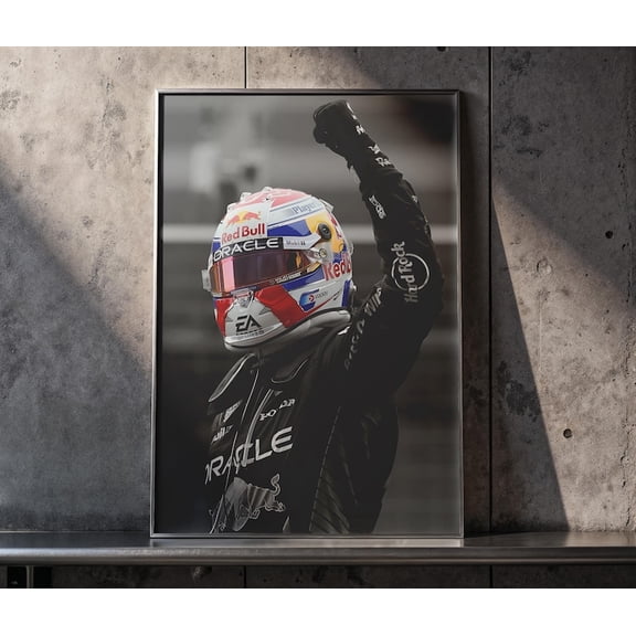 F1 Poster, Max Verstappen Poster, Formula 1 Wall Art, Minimal Racing Print, Motorsport Decor Poster Size 12x18 GoldenGate JSC