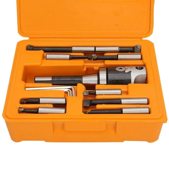 F1-R8 2-Inch Boring Head Set for 1/2-Inch R8 Shank, 9-Piece Carbide Boring Head Tool Kit
