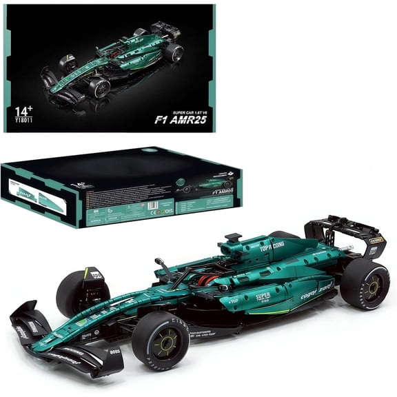 F1 Race Car Model Kit, Building Set for Adults, Ages 14+, AMR25 F1 Car with Realistic Features, 1:8 Scale Collectible Set for Display, 2026 Version, Gift Idea for F1 Fans (1960PCS, A-Y18011)
