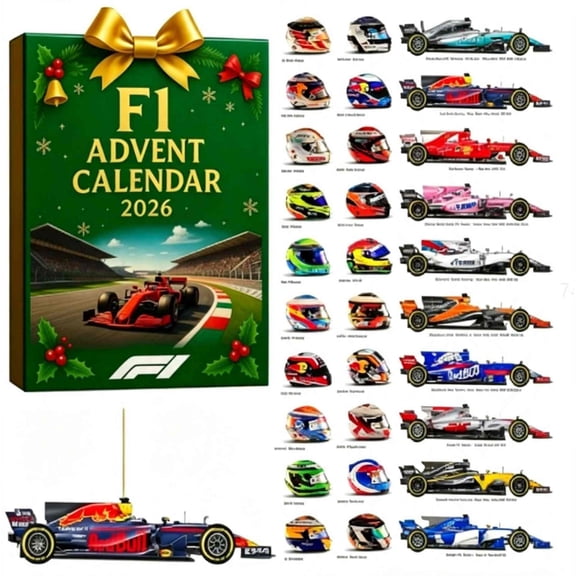 F1 Racing Advent Calendar 2026, 24Pcs Christmas Hanging Ornaments Countdown Calendar, Holiday Gift for Formula Racing Fans