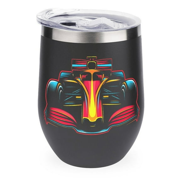 F1 Racing Car 12oz Wine Tumbler with lid Stainless Steel Travel Mugs Double Wall Insulated Travel Coffee Cup Wine Glasses One size