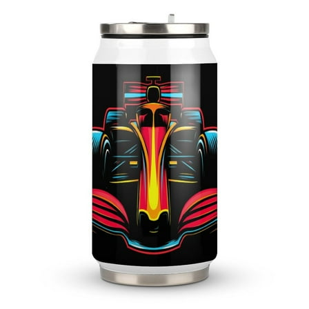 F1 Racing Car Coffee Tavel Tumblers with Lid and Straw Stainless Steel Vacuum Insulated Mug Wine Glasses Tea Cup for Hot and Cold 300ml