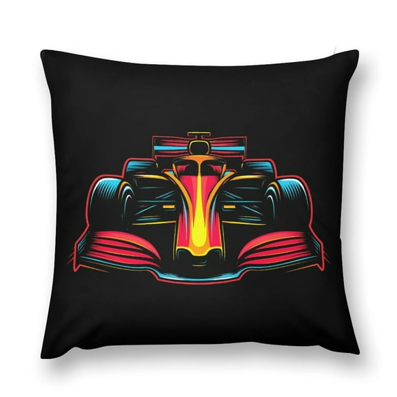 F1 Racing Car Throw Pillow Cases Plush Pillow Cover Decorative Pillowcases Zipper Closure Cushion Covers for Couch Living Room Bedroom 12 "x12 "