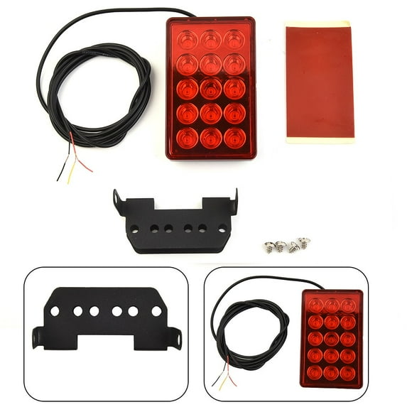 F1 Style 15 Led Rear 3Rd Third Strobe Flashing Tail Brake Stop Light Red