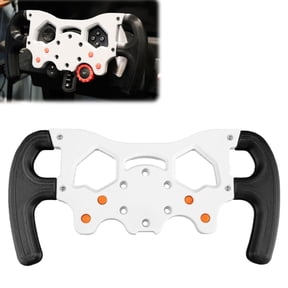 F1-Style Racing Steering Wheel Mod Compatible with Logitech G29/G920/G923, Formula 1 Design with Ergonomic Controls & Quick-Release System, Sim Racing Gaming Simulator Accessory (White)