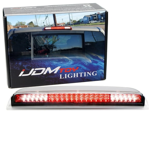 F1 Style Strobe Clear Lens w/Red Chrome Reflector 48-SMD LED High Mount Third Brake/Clearance Light Assembly For Nissan Frontier (D40 D41)