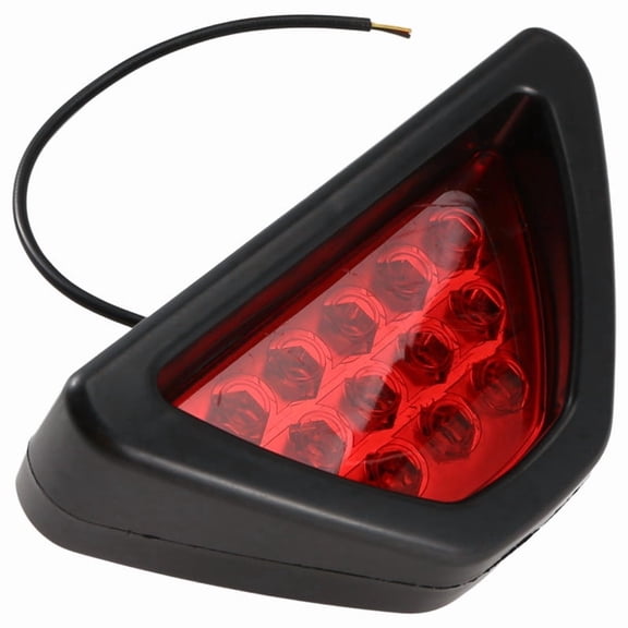 F1 style 12 LED Rear Tail Brake Stop Light Third Strobe Red Lens DRL Fog Lamp,1 x Car brake light 1 x Bracket 1 x Installation accessories,Black ,Red