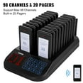 thumbnail image 1 of F103 Wireless Pager System - 20 Pagers, 98 Beeper Capacity, Vibrate/Flash/Alarm for Restaurant, Church, Nurse, Hospital, Hotel - Call Alert w/ Touch Keyboard, 1 of 9
