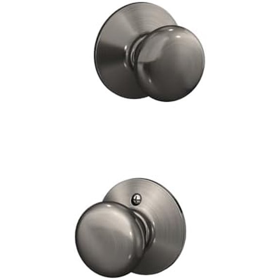 F10PLY620 Plymouth Passage Knob, Antique Pewter
