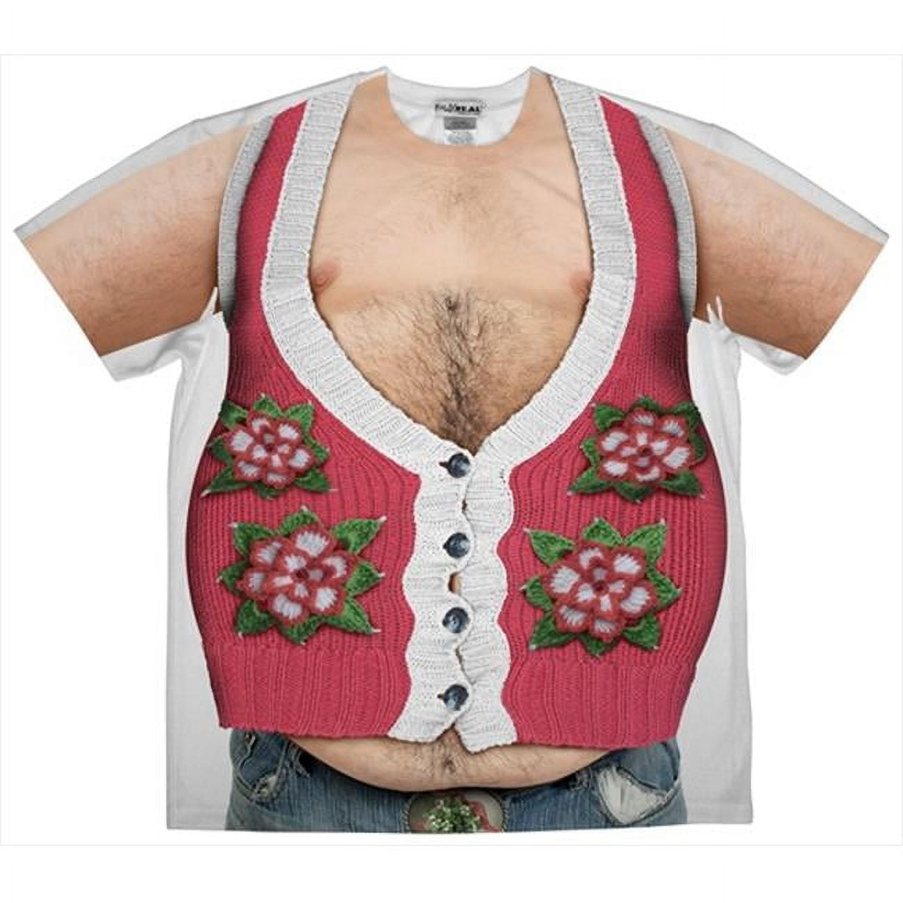 F126704 Shirts Hairy Belly Poinsettia Sweater Medium