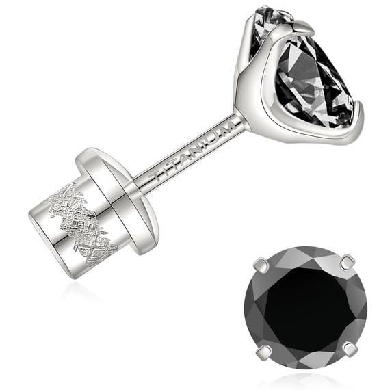 F136 Titanium Stud Earrings for Men Women Hypoallergenic Moissanite Screw Back Earrings with VVS Clarity Exquisite