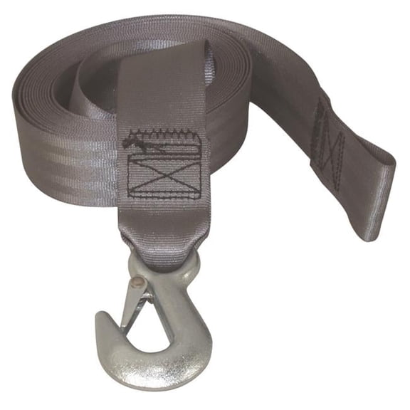 F14210 Heavy-Duty 2in. x 15' Winch Strap - Yellow - 1 Pack - 8 - 000 lbs Break Strength