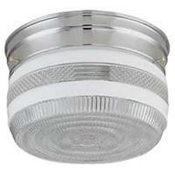 F14CH02-80023L 2 Light Flush Chrome Ceiling Fixture