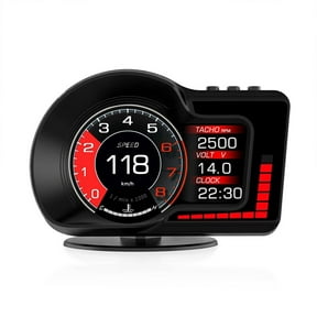 F15 Universal Car Digital Speedometer OBD2+GPS Head Up Display HUD Overspeed Alarm RPM Water Temperature Turbo Pressure