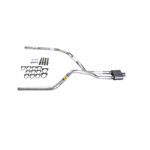 F150 05-06 dual exhaust 2.5 pipe 1 chamber muffler