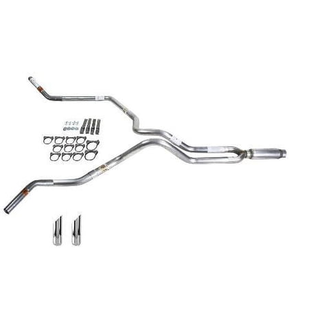 F150 07-13 dual exhaust 2.5 MA pipe Glass Pack muffler SW Tip Corner exit